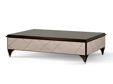 6632 - Coffee table with drawer and mirrored glass insert _ Carpanese Home